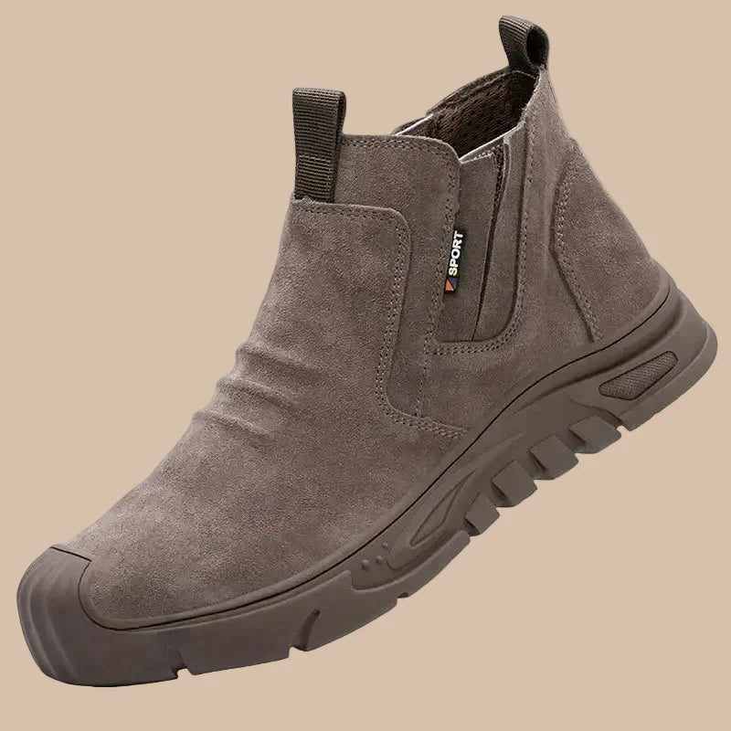 Reinforced-Toe Slip-On Work Boots top view