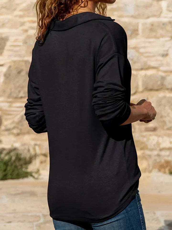 Collared Quarter Zip Sweater detail view 1