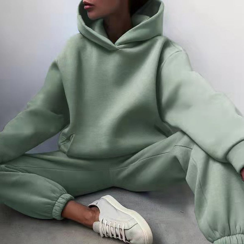 Relaxed Hoodie Set fabric texture detail