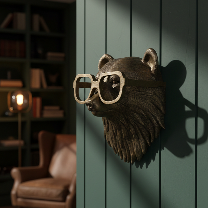 Resin Faux Taxidermy Wall Sculpture bear design