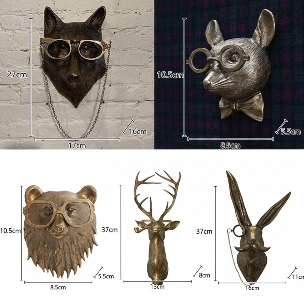 Resin Faux Taxidermy Wall Sculpture lifestyle setting