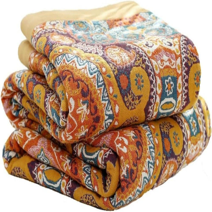 Reversible Cotton Cooling Throw Blanket lifestyle in use