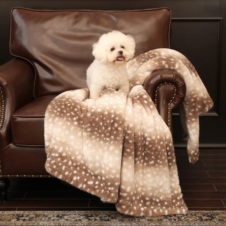 Reversible Faux Fur Deer Blanket alternate view 5