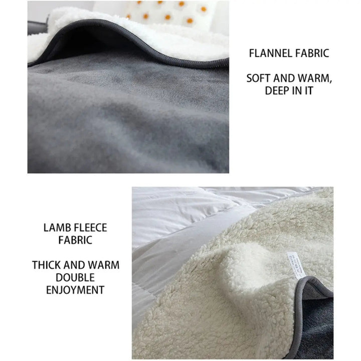 Brown Reversible Waterproof Pet Blanket on a bed