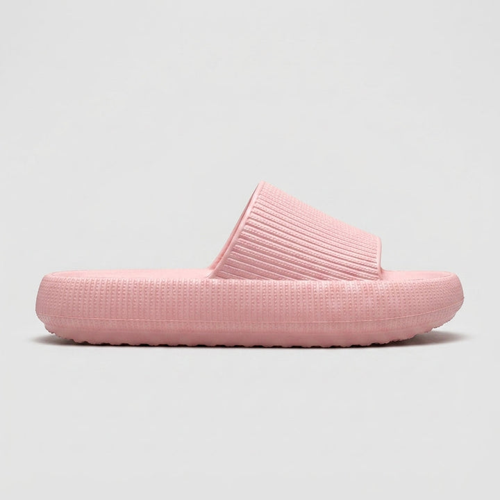 Ribbed Platform Slides cushioned footbed detail