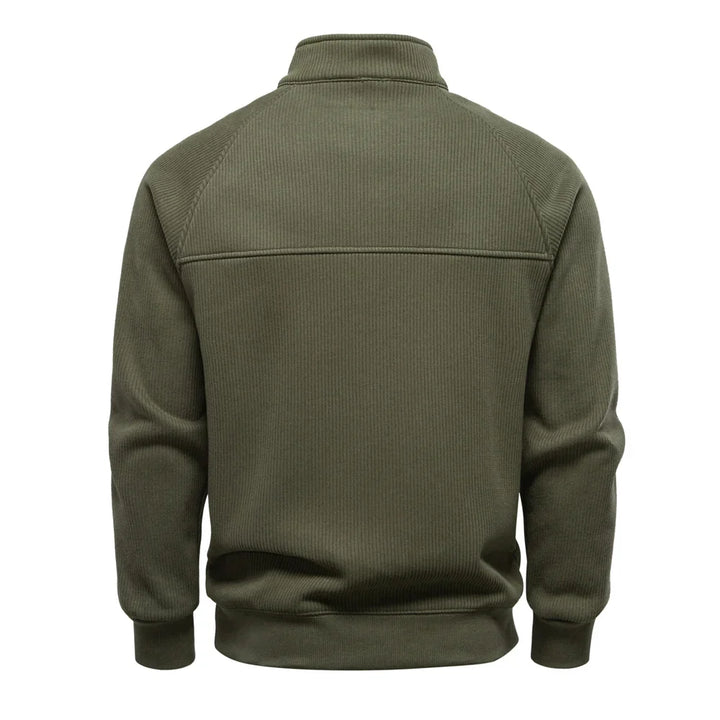 Ribbed Raglan Quarter-Zip Thermal Top alternate view 2