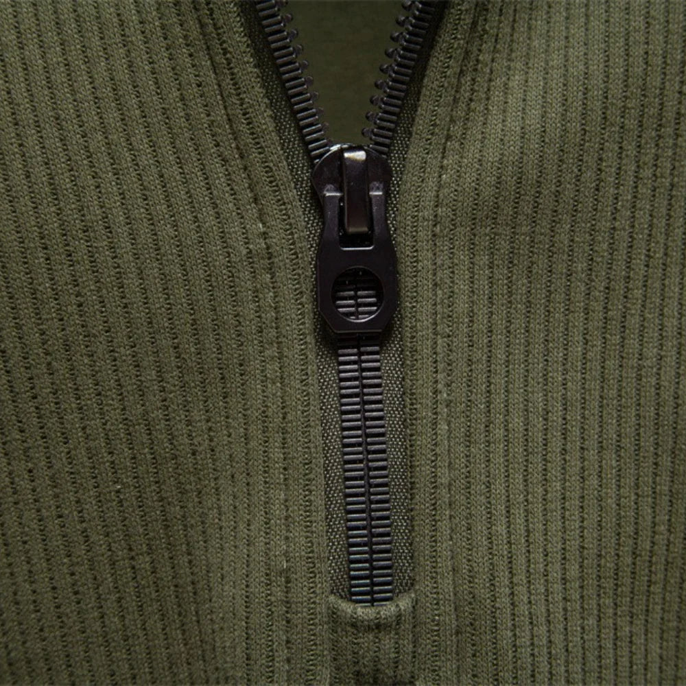 Ribbed Raglan Quarter-Zip Thermal Top alternate view 5