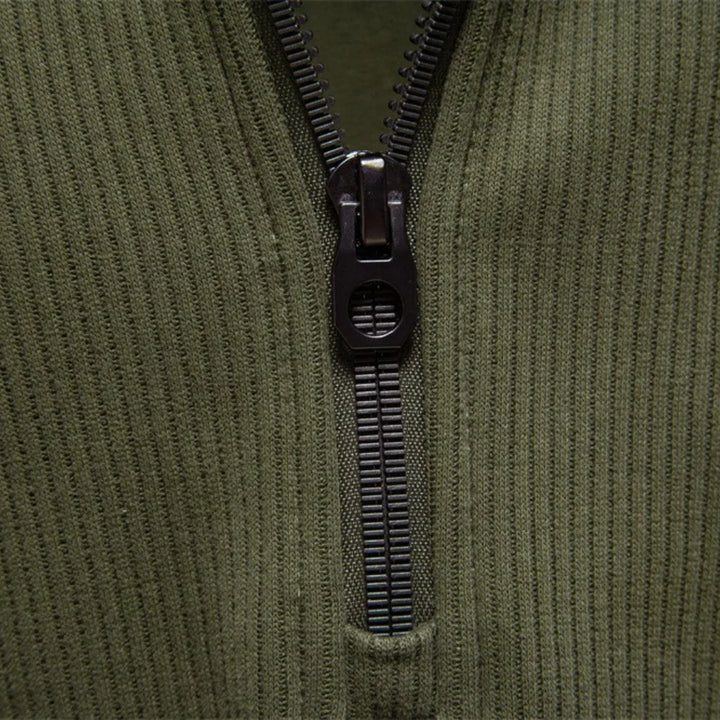 Ribbed Raglan Quarter-Zip Thermal Top alternate view 5