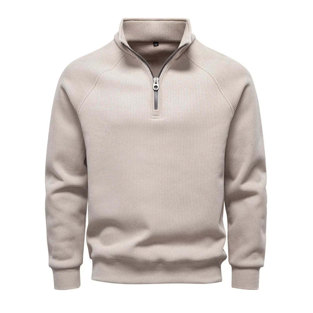 Ribbed Raglan Quarter-Zip Thermal Top alternate view 9