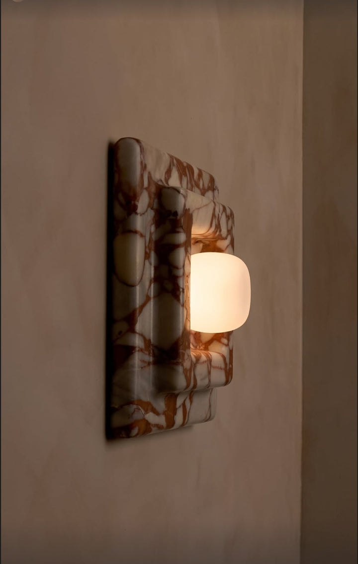 Round Marble Wall Sconce detail view
