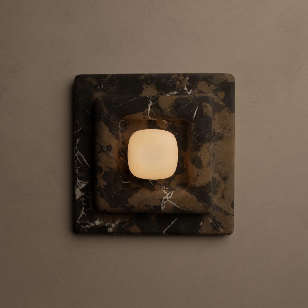 Round Marble Wall Sconce side profile