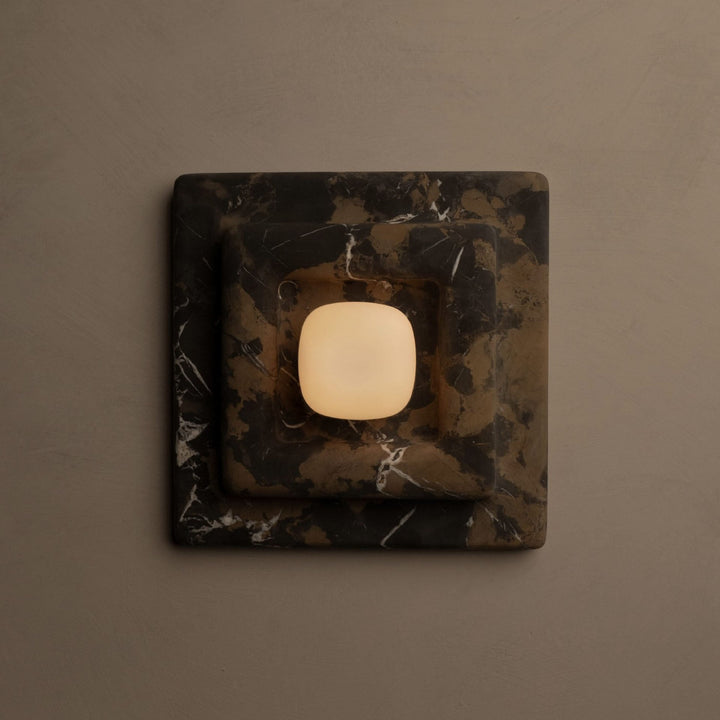 Round Marble Wall Sconce side profile