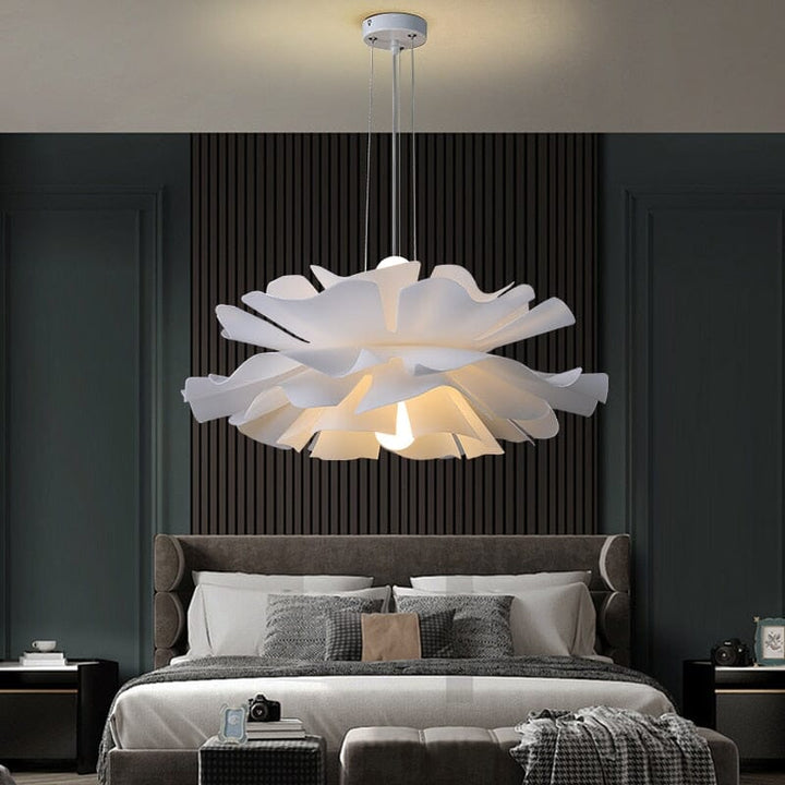 Warm White Sculptural Flower Chandelier, 60cm, view 1