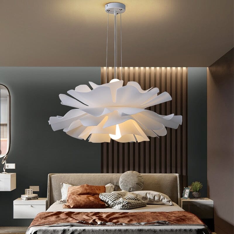 Warm White Sculptural Flower Chandelier, view 2