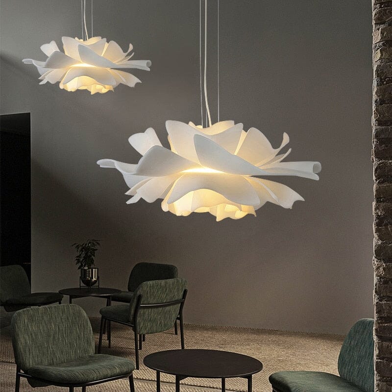 Warm White Sculptural Flower Chandelier, view 4