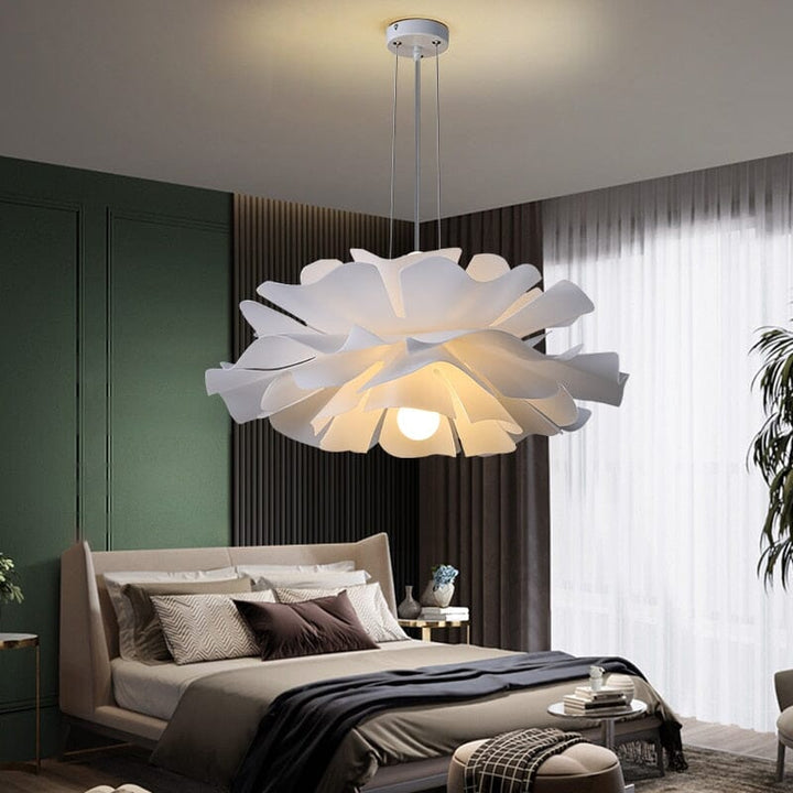 Warm White Sculptural Flower Chandelier, view 5