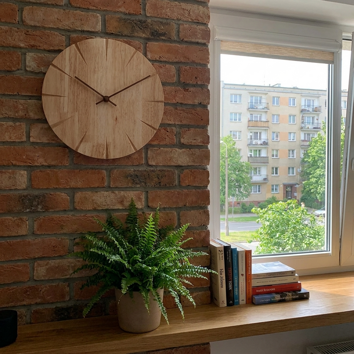 Minimalist Wooden Wall Clock