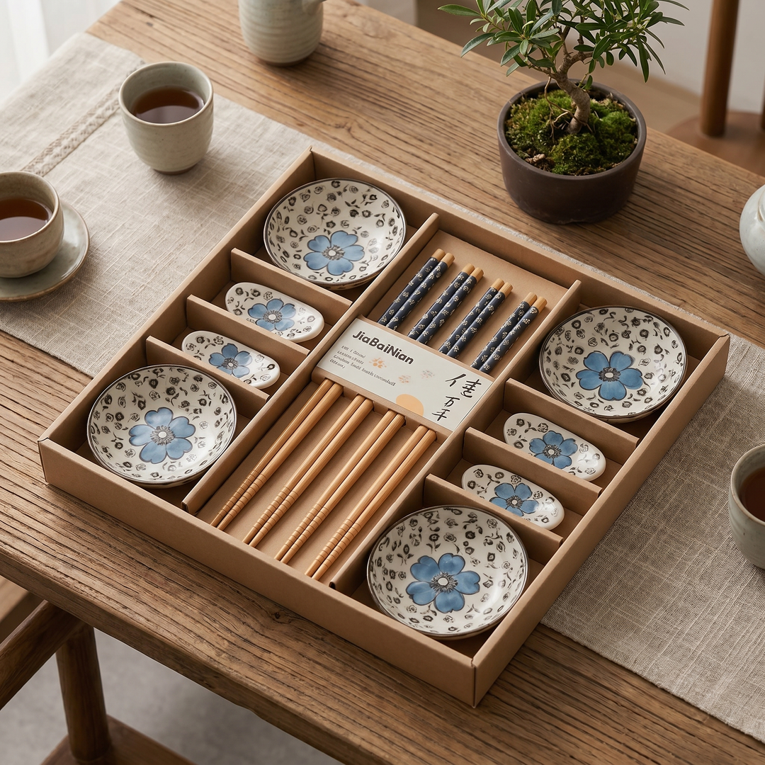 Cherry Blossom Ceramic Sushi Set