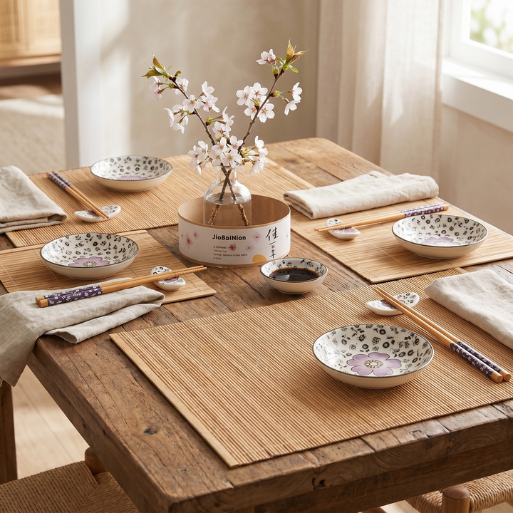 Cherry Blossom Ceramic Sushi Set