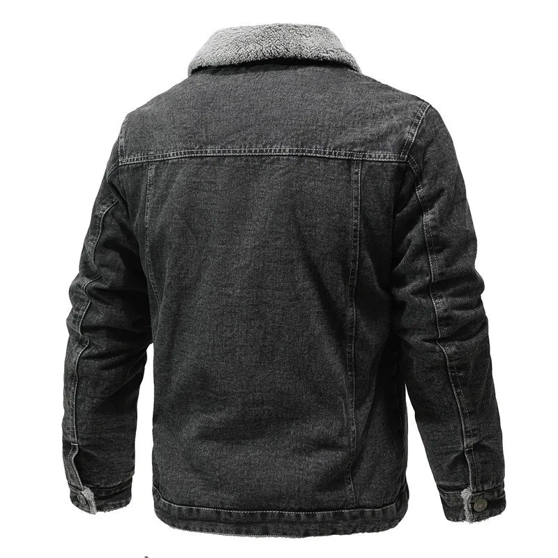 Sherpa-Lined Denim Jacket alternate view 2