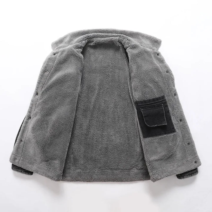Sherpa-Lined Denim Jacket alternate view 3