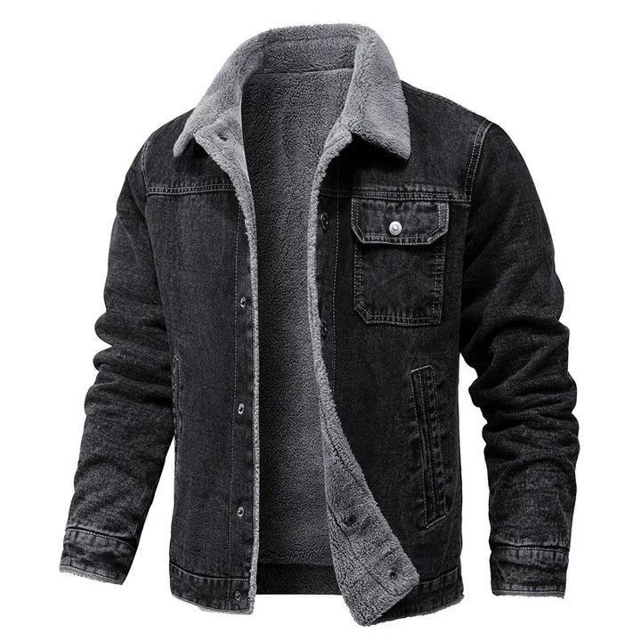 Sherpa-Lined Denim Jacket alternate view 4