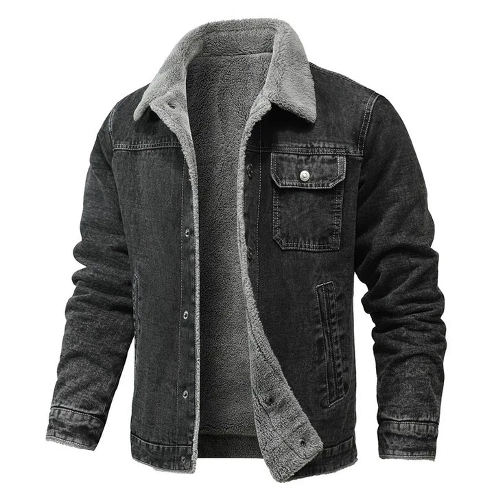 Sherpa-Lined Denim Jacket alternate view 5
