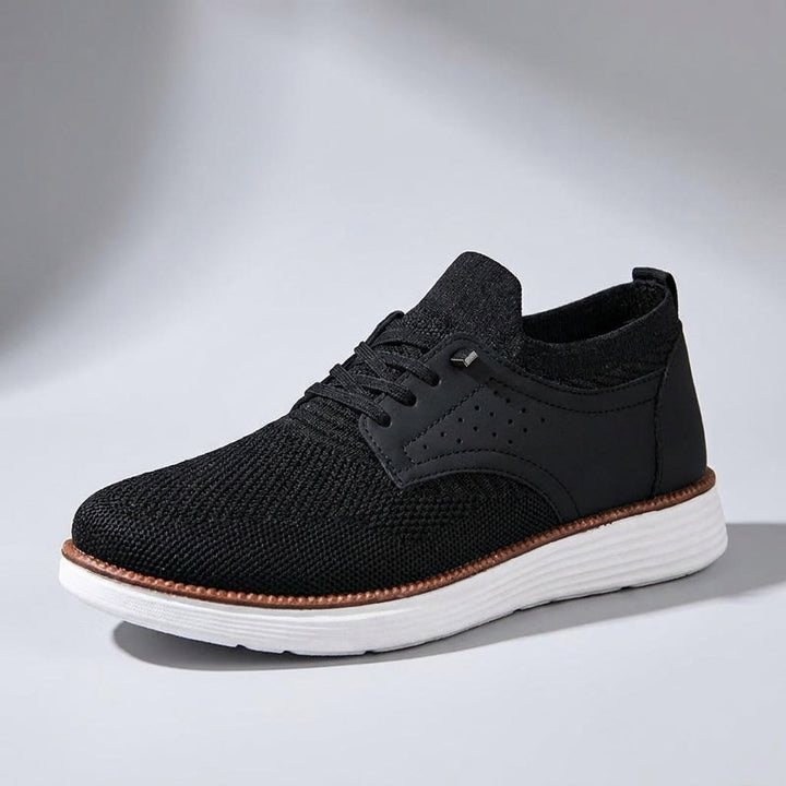 Black Orthopedic Mesh Sneakers front view