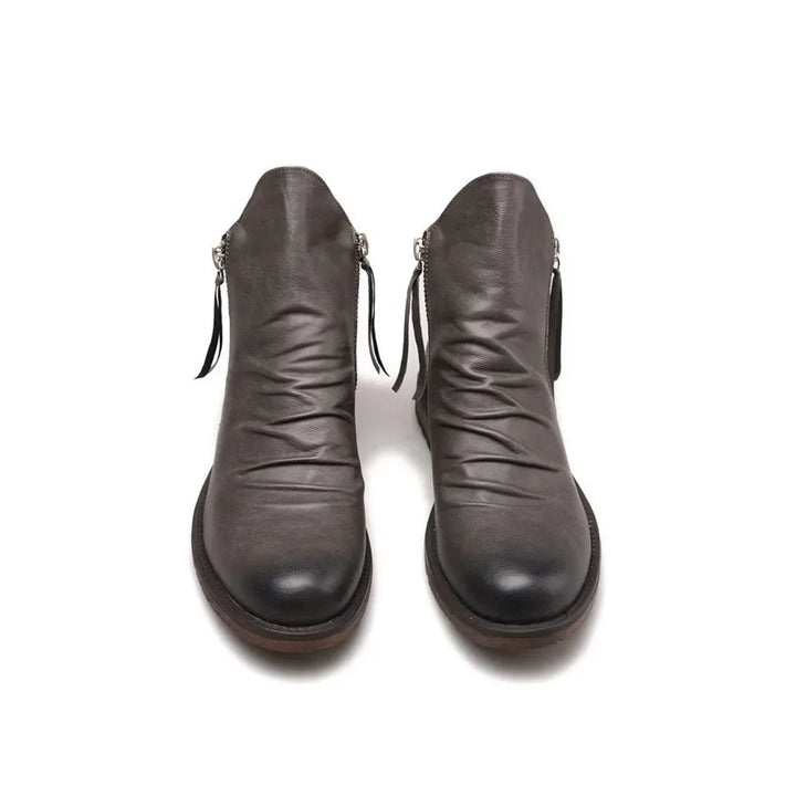 Leather Chelsea boots worn lifestyle