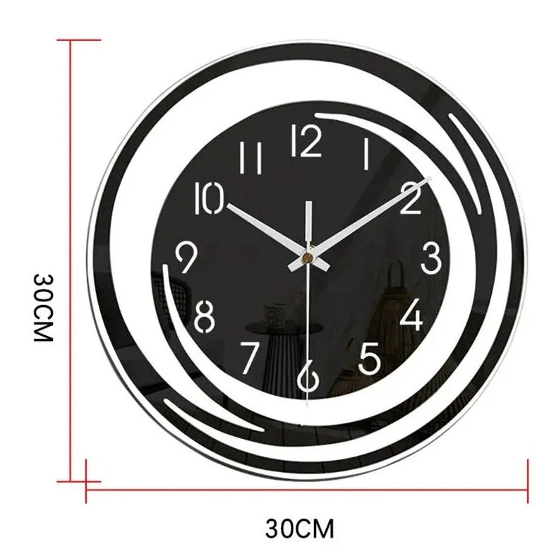 Silent Swirl Wall Clock 30cm size view