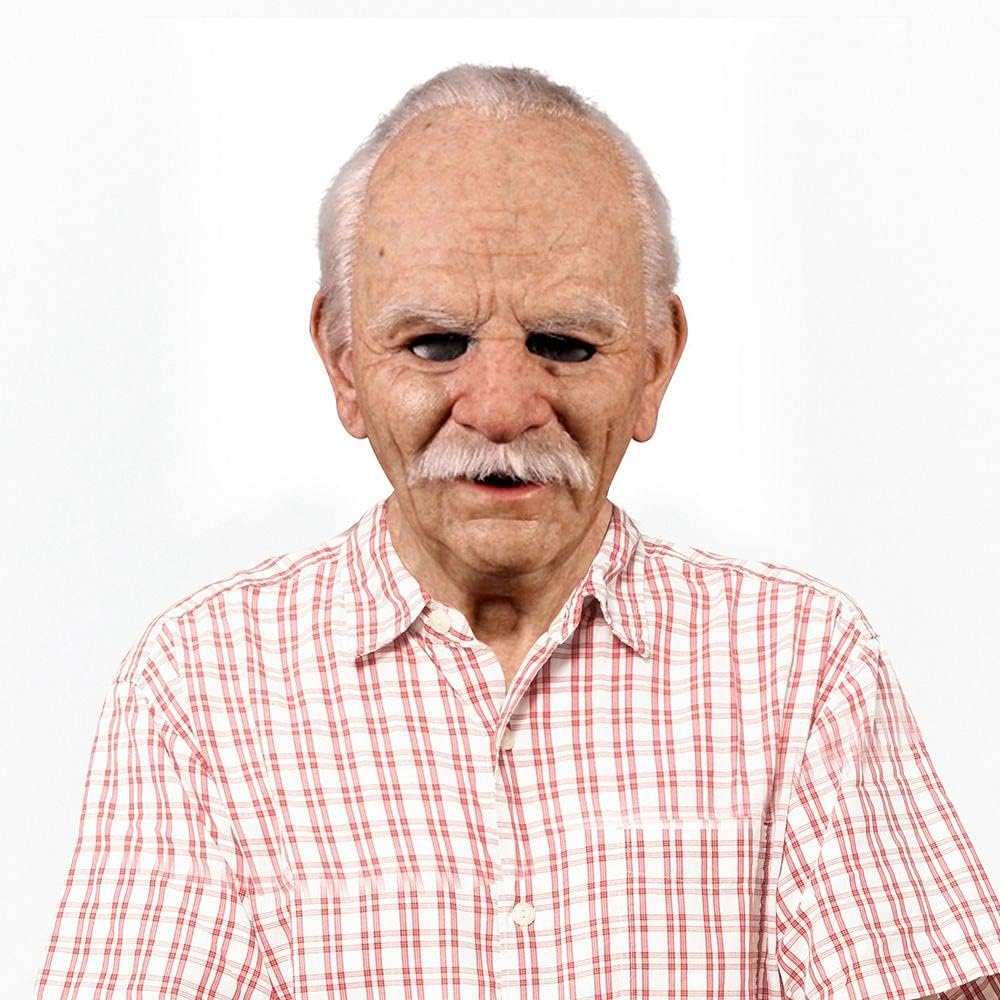 Silicone Elderly Character Mask - side view