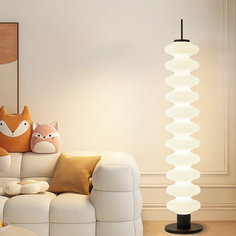 Black Tiered Acrylic Floor Lamp front view
