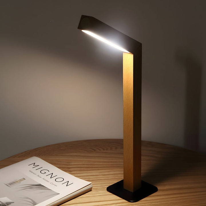 Solid Wood Table Lamp side view