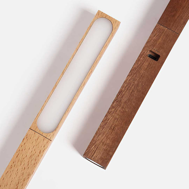 Solid Wood Touch-Control Table Lamp