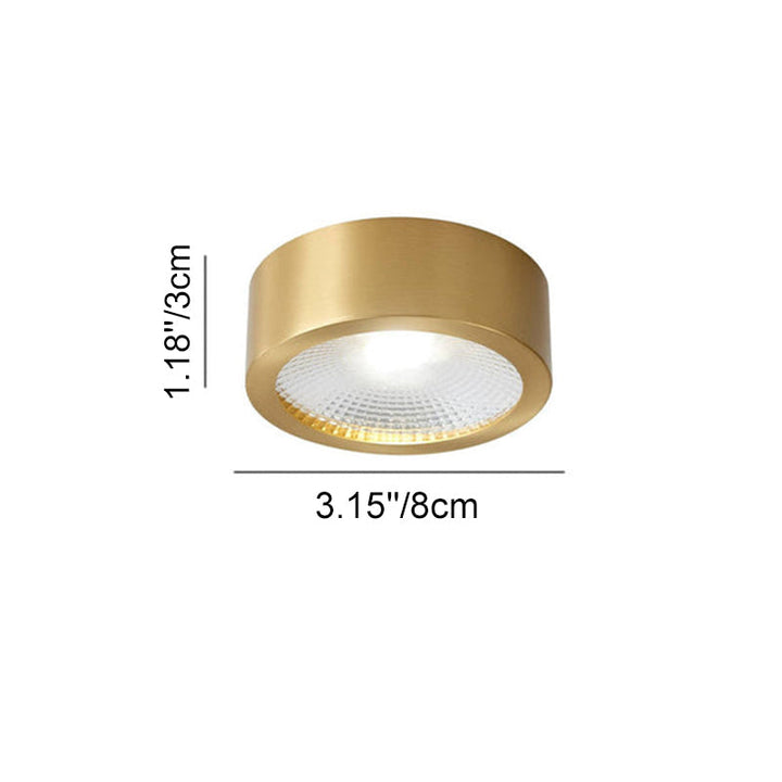 Slim Copper Ceiling Disc top view