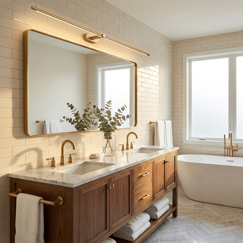 Slim Downlight Vanity Bar cool white glow