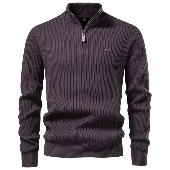 Slim-Fit Mock-Neck Half-Zip Sweater alternate view 2