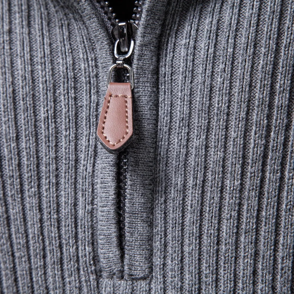 Slim-Fit Mock-Neck Half-Zip Sweater alternate view 6