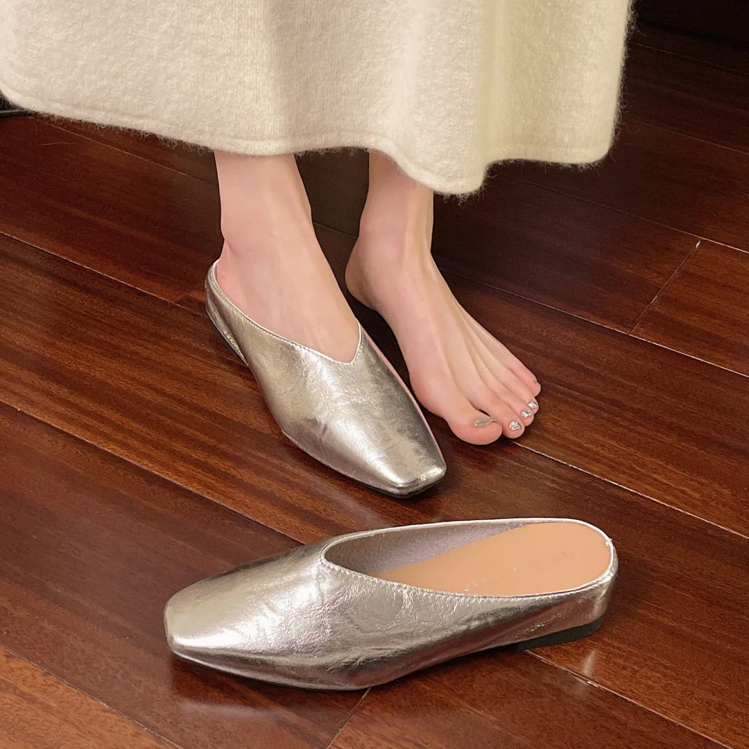 Vegan Leather Flats sole detail