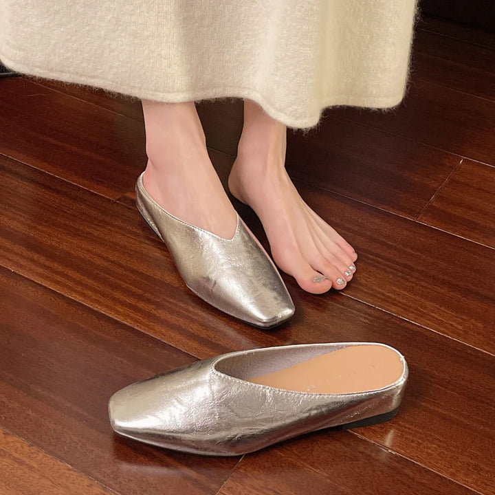 Vegan Leather Flats sole detail