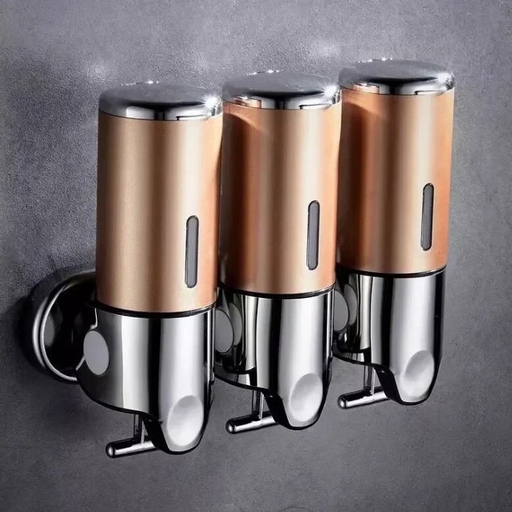 Gold Wall Soap Dispenser installed on wall