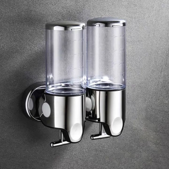 Transparent Wall Soap Dispenser installed on wall