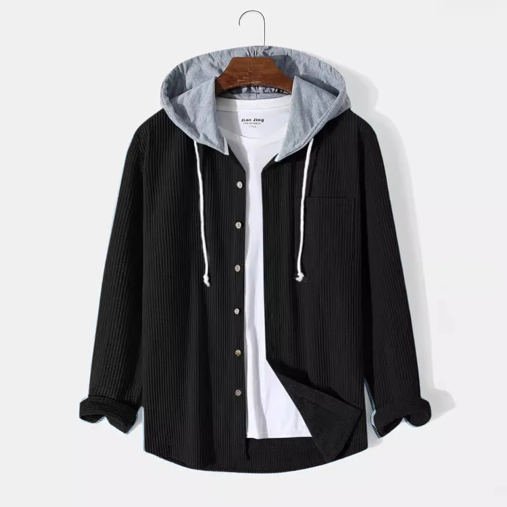 Black Corduroy Shirt detail view