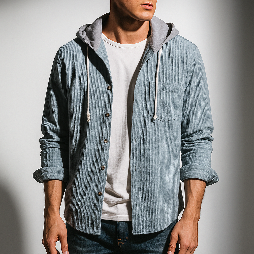 Light Blue Corduroy Shirt detail view