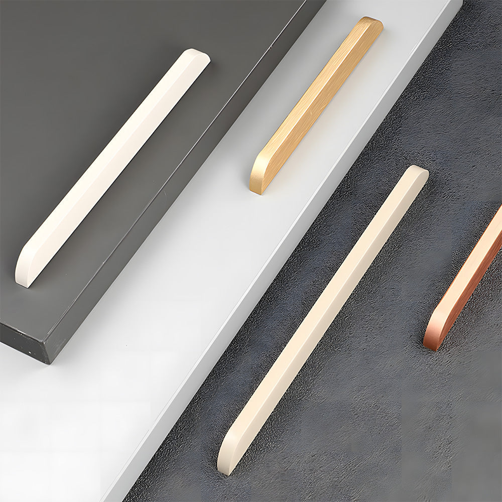 Soft-Curve Aluminum Cabinet Pulls size comparison