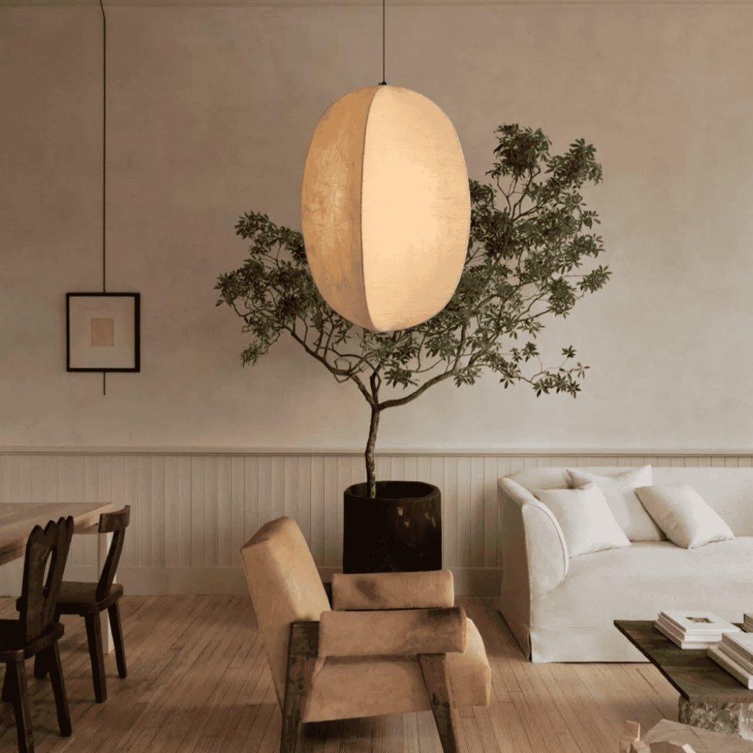 Soft Fabric Lantern Pendant Light living room lifestyle