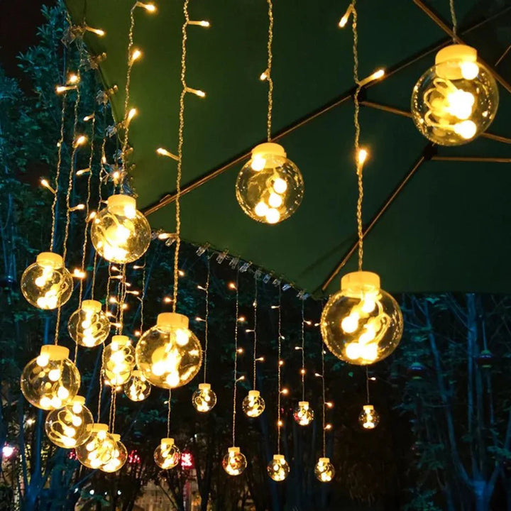 Solar Pendant String Lights patio lifestyle scene