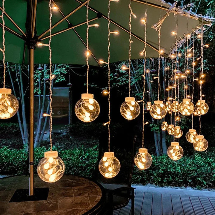 Solar Pendant String Lights close-up detail