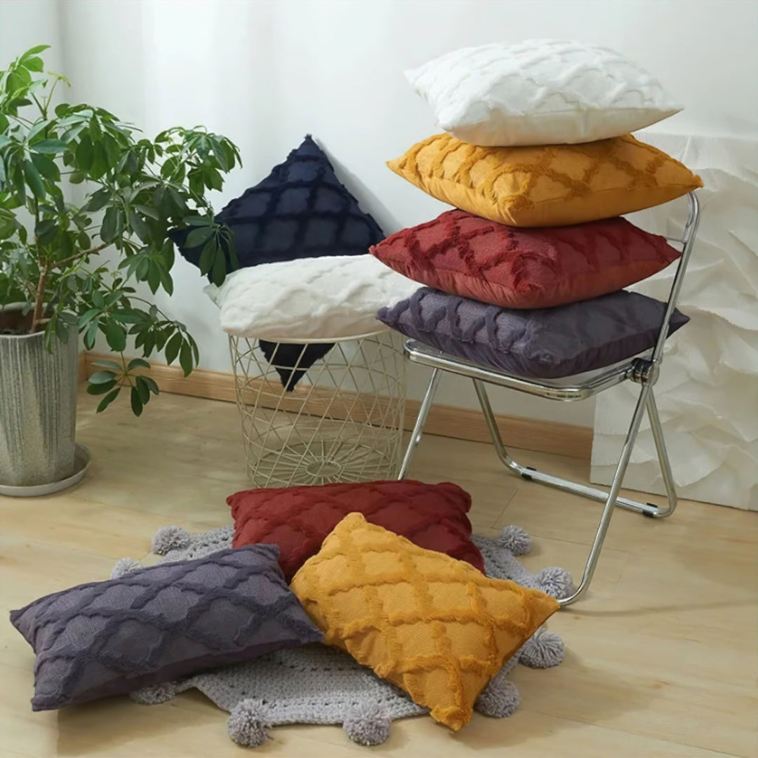 Plush Textured Cushion Cover