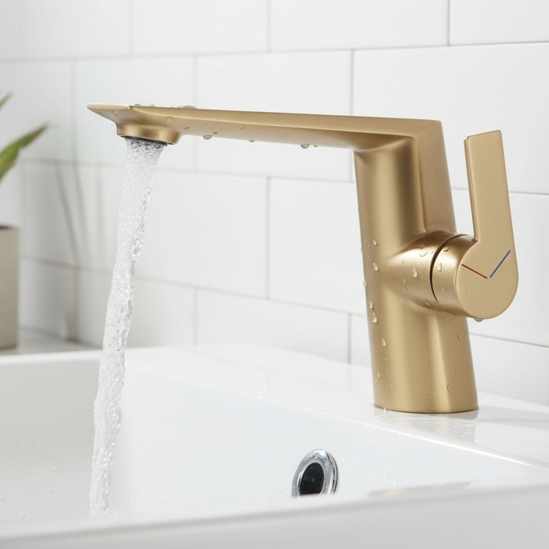 Solid Brass Nordic Bathroom Faucet front view